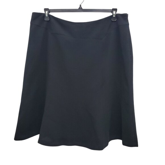 Joneswear Woman's Black Flared A-line Business Career Midi Skirt‎ Plus Size 18 - Picture 1 of 6